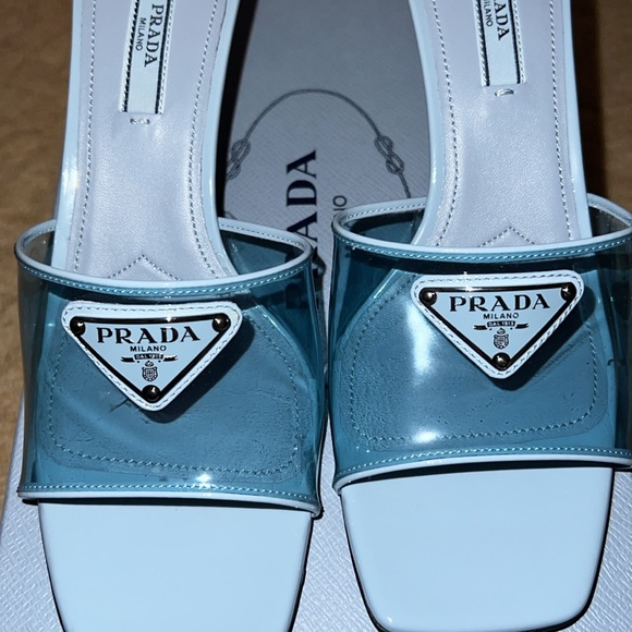 Prada ciabatte clear slide in Celeste - Picture 7 of 7
